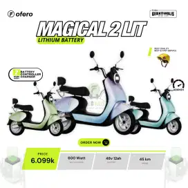 Sepeda Listrik Ofero Magical 2 Lithium Garansi Resmi