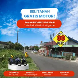 Tanah Kavling Dekat Unesa Magetan,Hanya 100 Jutaan Dapat Motor Scoopy