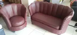 Sofa kerang seken mulus siap pakai utuh empuk