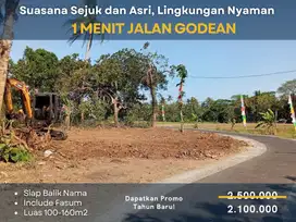 200 Jt-an, Tanah Sleman Dijual, Barat Pasar Godean, Panorama Sawah