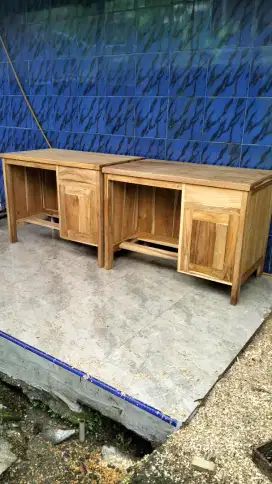 Meja kantor jati 1mx75x63