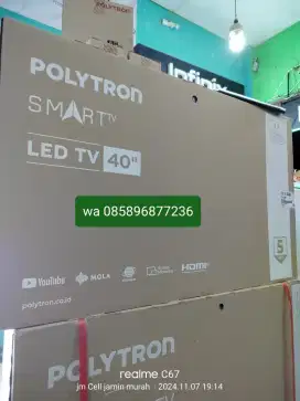 Tv Polytron 40 inch smart tv baru bergatansi