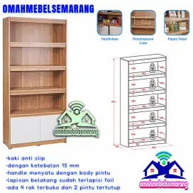 lemari hias rak buku 5 susun OLYMPIC GOLIATH display cabinet minimalis