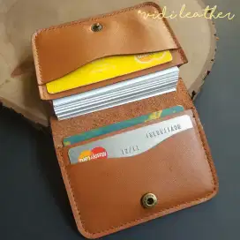 Card holder dompet kartu nama kulit asli handmade