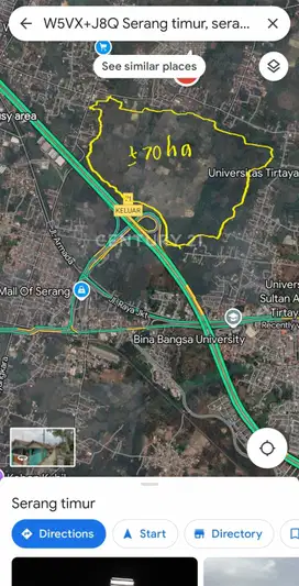 Dijual Kavling Di Serang Timur Lokasi Dekat Exit Tol