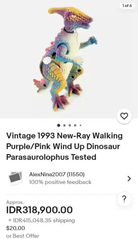 Mainan dinosaurus vintage