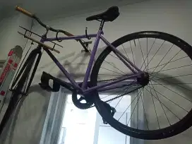 Sepeda Fixie warna ungu