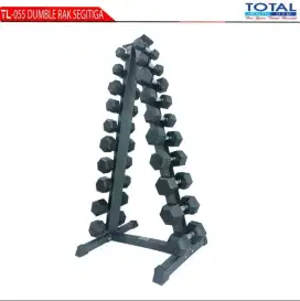 Dumbell fullset dengan rak bisa bantu antar atau kirim, alamat bjm