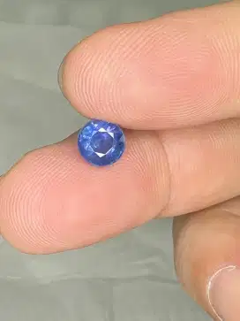 Blue sapphire 1,50 ct round luster gemericik cutting diamond rare item