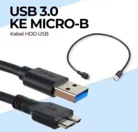 Kabel Usb Hdd Eksternal 3.0 Male To Micro B