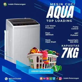 MESIN CUCI TOPLOADING 1 TABUNG AQUA 77DH