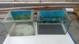 Tank aquarium bekas layak pakai 2 pcs