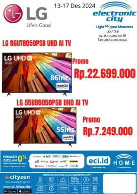 LG 86UT8050PSB UHD 4K AI TV New Series PROMO SPECIAL