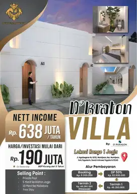 Bisnis villa mewah dengan private pool di pusat kota Yogyakarta