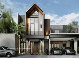 RUMAH MEWAH ELEGAN 2 LANTAI DESAIGN SCANDINAVIAN MODERN DI BANTURETNO