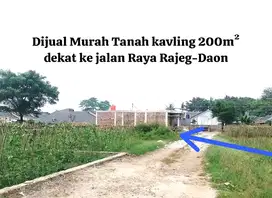 Dijual Murah Tanah Kavling 200m2 dekat ke jalan Raya Rajeg