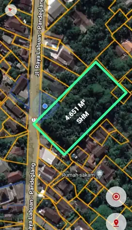 Tanah Dijual Di Jl. Raya Pandeglang - Labuan untuk usaha apa aja