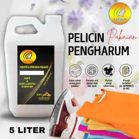 pelicin pewangi pakaian ( setrika ) kemasan 1 ltr dan kemasan 5 ltr