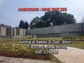 14049 -Kavling disc Alton bintaro sektor 9 startegis siap bangun