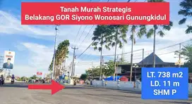 Tanah dijual murah strategis di Siyono Wonosari Gunungkidul