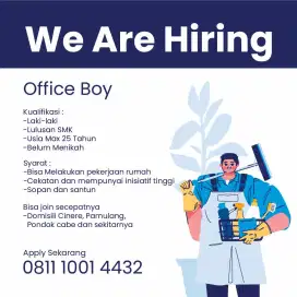 DIBUTUHKAN SEGERA OFFICE BOY