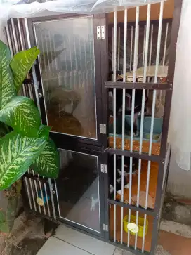 Jual cepat kandang kucing aluminium 2 lantai