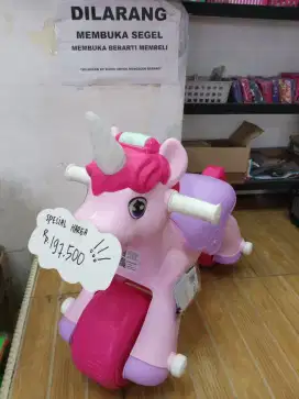 Mainan Anak Kuda Unicorn Naik Uma Musik Lampu