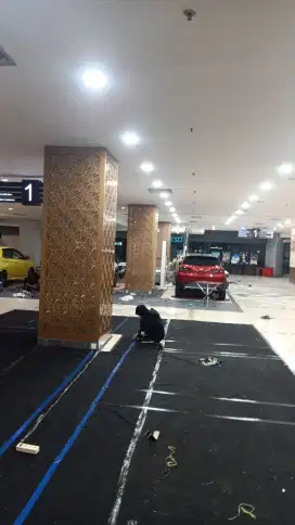 Karpet pameran warna hitam borongan 10m ambil semua