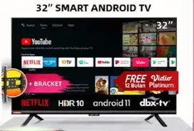 BARU CHANGHONG FRAMELESS Android Smart TV 32 Inch (Model: L32G7N)