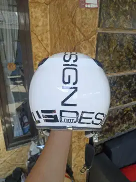 Helm zeus putih glossy