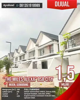 Dijual Rumah Baru Full Furnished The Miles BSB City, Mijen, Semarang