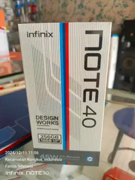 Infinix note 40 8+8/256gb baru garansi resmi bisa TT kredit