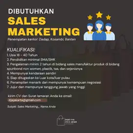 Lowongan Kerja - Sales / Marketing - Strategi Penjualan