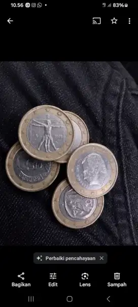 5 Coin / Koin Euro, 1 Euro asli