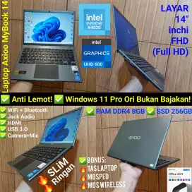 Laptop Murah FHD 14inch RAM 8GB SSD 256GB Axioo MyBook 14