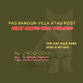 Jual Tanah Murah Dekat Kampus UNISA Trihanggo, Promo Akhir Tahun, Siap