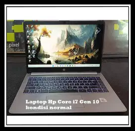 Laptop Hp Core i7 Gen 10 Design & Game ringan