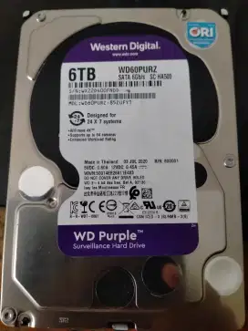 Jual HDD WD Purpel 6TB + bonus 1 TB Seagate