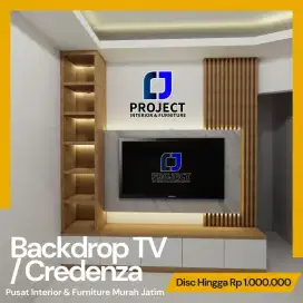 Dekorasi Backdrop TV murah