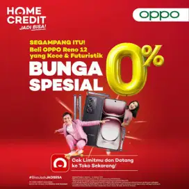 OPPO Reno 12 5G, Ram 12+12GB Rom 256GB, promo Cicilan Bunga 0%