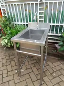 Kwalitas Restauran Single sink+kran baru saringan baru UK 50x75x85