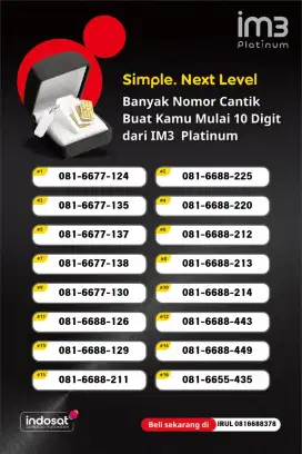 Nomer Cantik Indosat 10 Digit & Bisa Request