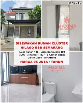 rumah sewa bsb hilago dekat unika