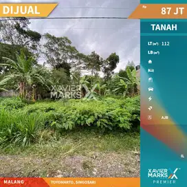 Dijual Murah Tanah Siap Bangun di Toyomarto Malang Dekat Kebun Teh