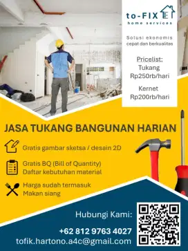 Jasa Tukang Bangunan Harian