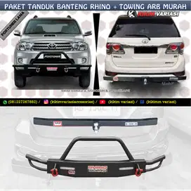 PAKET TANDUK RHINO BANTENG PLUS TOWING ARB MURAH FORTUNER LAMA