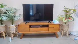 Meja TV Kayu Solid & Google TV 40inch