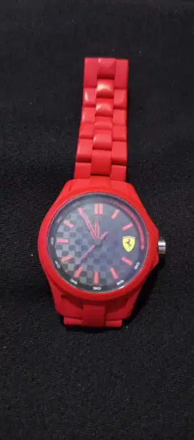 Jam Tangan Ferrari, Warna Merah, ASLI