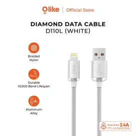 Olike D110L Diamond Data Cable Lightning 2.4A 1m