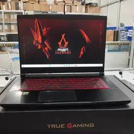 Laptop Gaming MSI GF63 i5 gen 10 RAM 24GB SSD 256GB GTX 1650 4GB Mulus